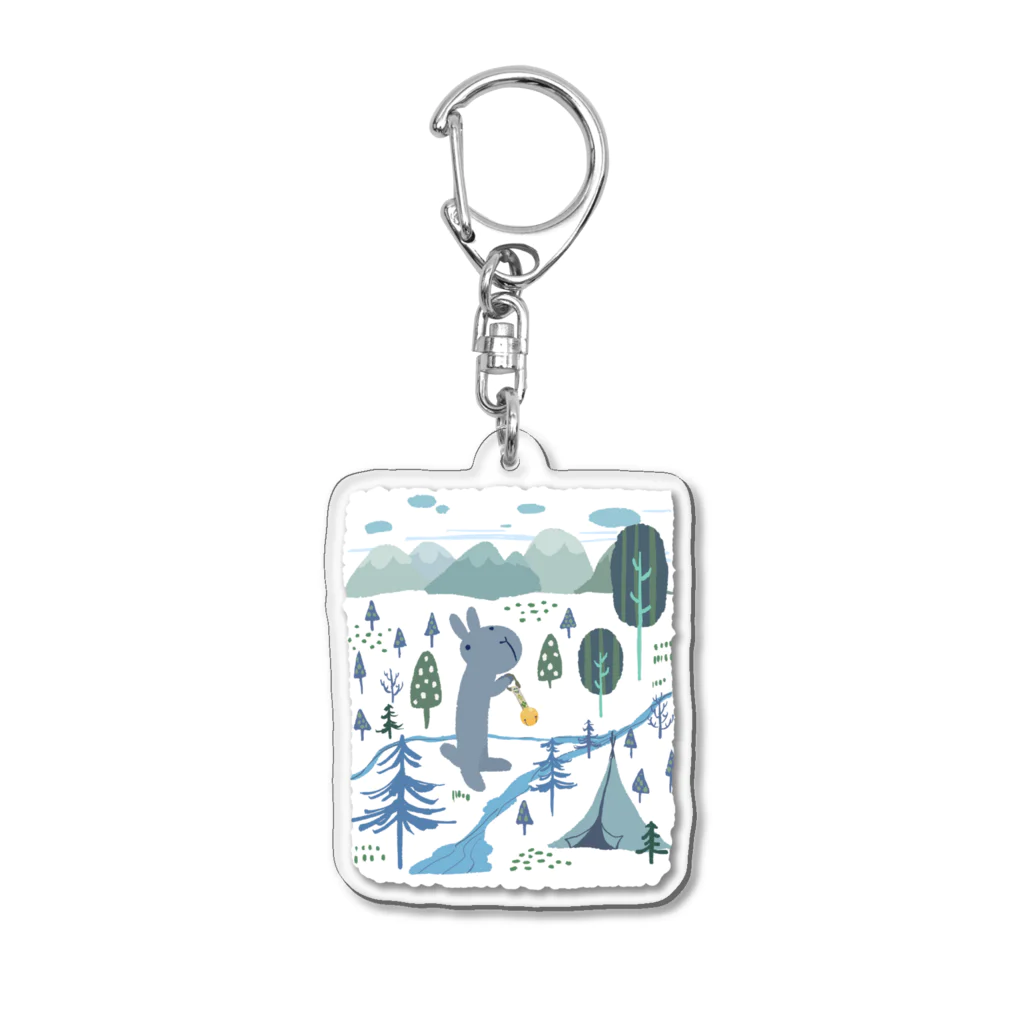 Mountain-and-Valleyの北欧風うさぎ Acrylic Key Chain