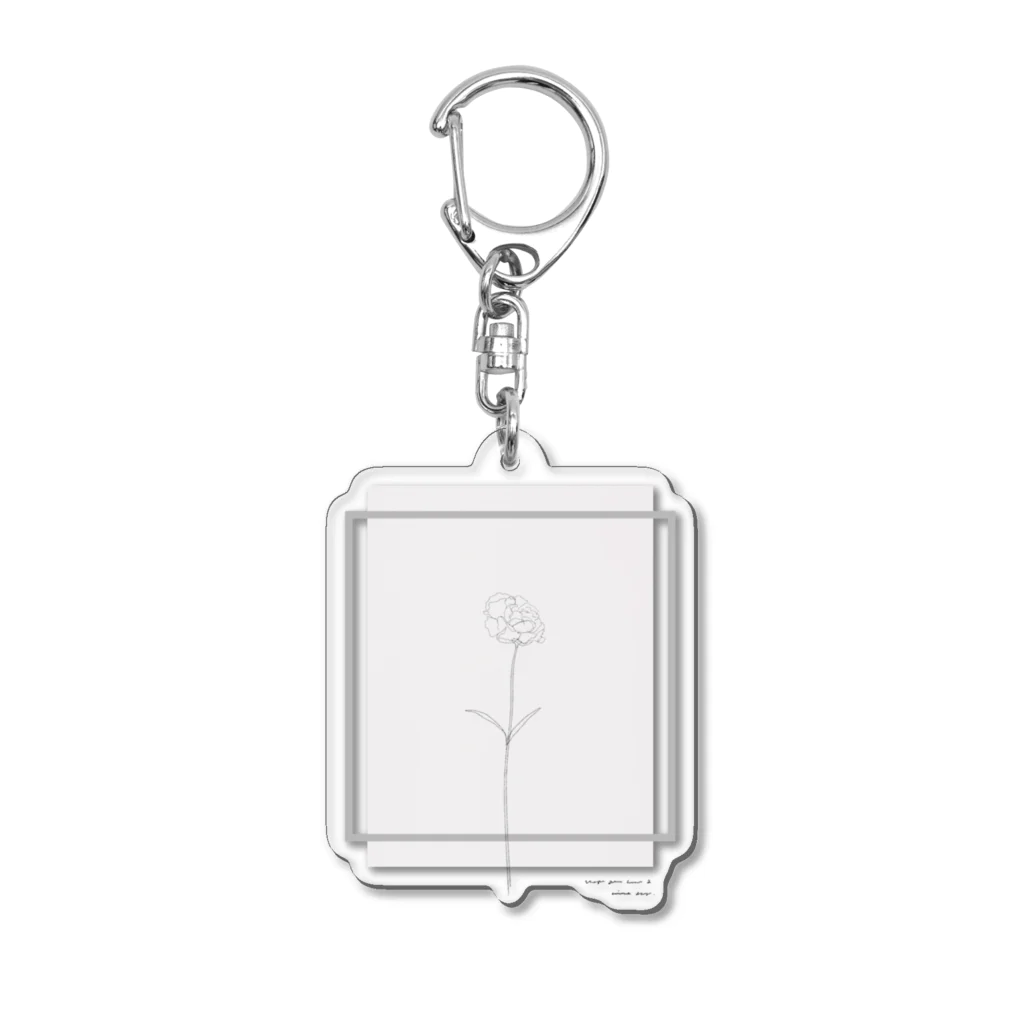 rilybiiの Graypink Carnation . Acrylic Key Chain