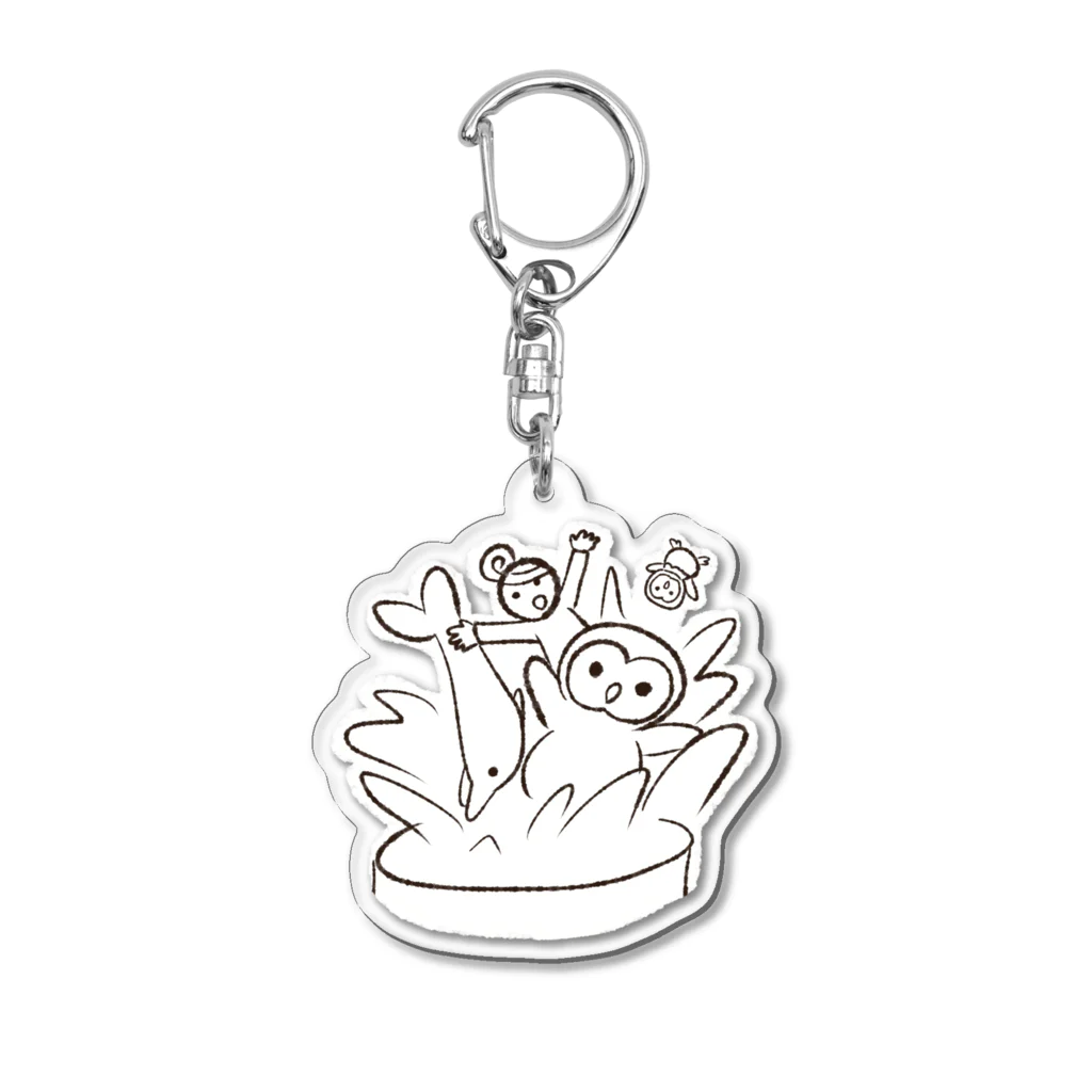 こねずみ出版のみいちゃんとふくちゃん02 Acrylic Key Chain