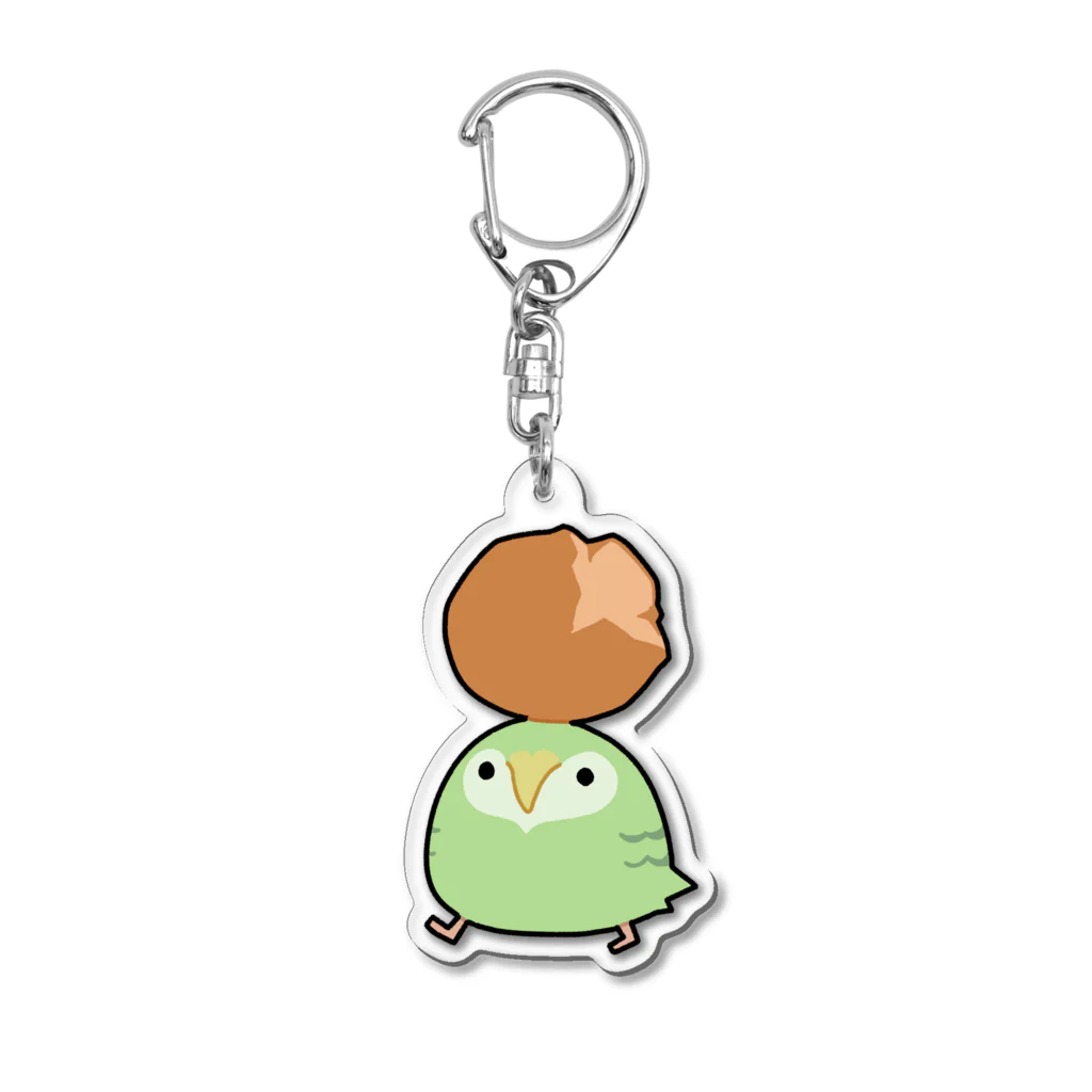 うさやのサーターアンダギーをゲットしてご満悦のカカポ Acrylic Key Chain