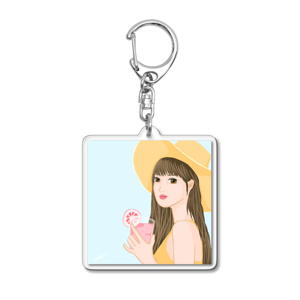 Logic RockStar のトロピカルカクテル Acrylic Key Chain