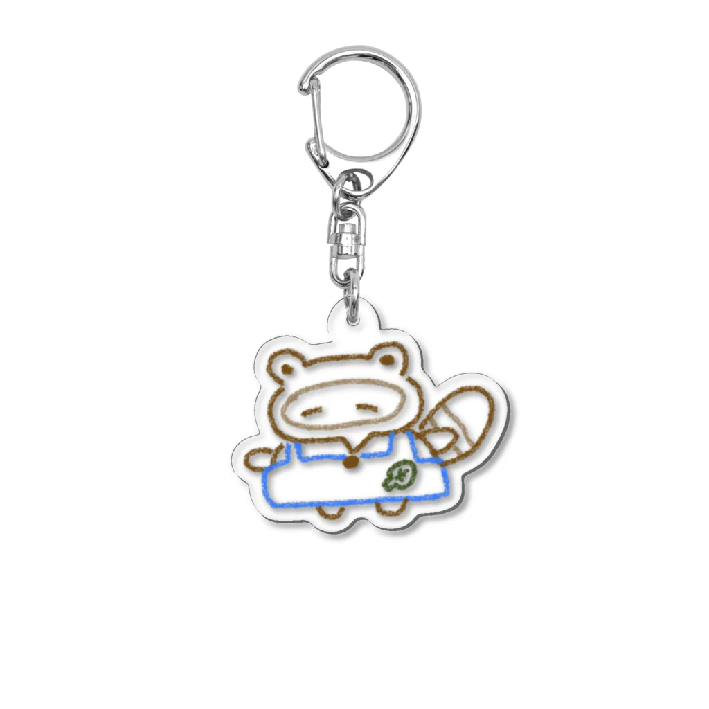 こやまのおみせのゆるたぬき(おしごと)グッズ Acrylic Key Chain