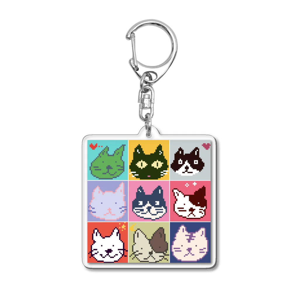 ねこ大名のねこねこオールスターズ Acrylic Key Chain