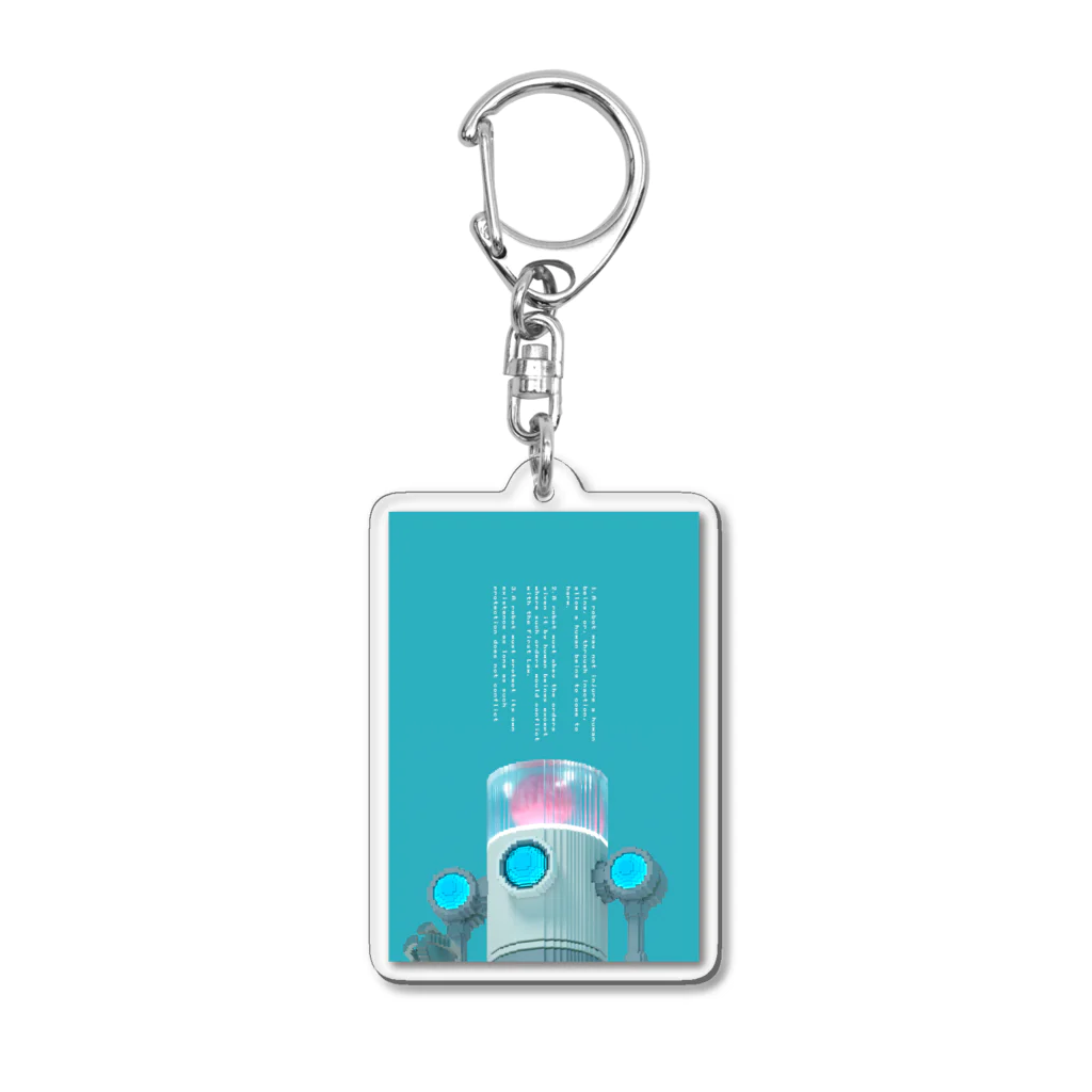 Happy Paint ShopのVoxelart-ROBOT03- Acrylic Key Chain