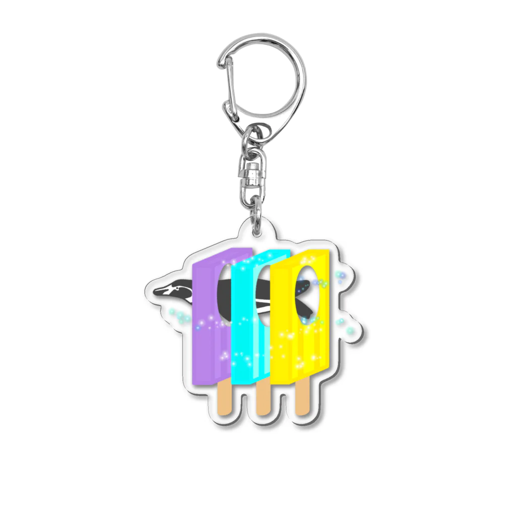 ぺんぎん24の棒アイスの輪くぐり Acrylic Key Chain