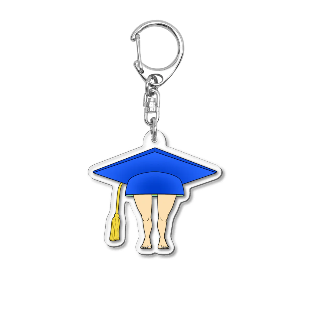 dougaseiseitokoroの足の生えた帽子（角帽） Acrylic Key Chain