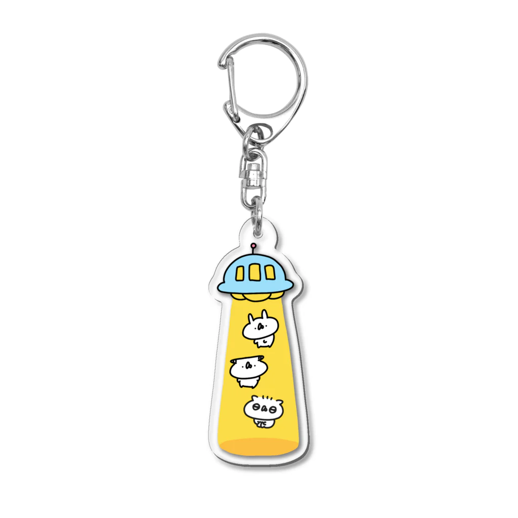 うさぎ帝国SUZURIショップのアブダクション Acrylic Key Chain