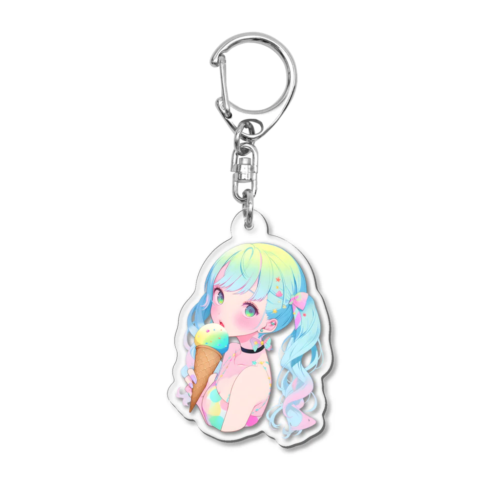 ヤバいTシャツ屋しゃんの暑い夏はアイスだ008 Acrylic Key Chain