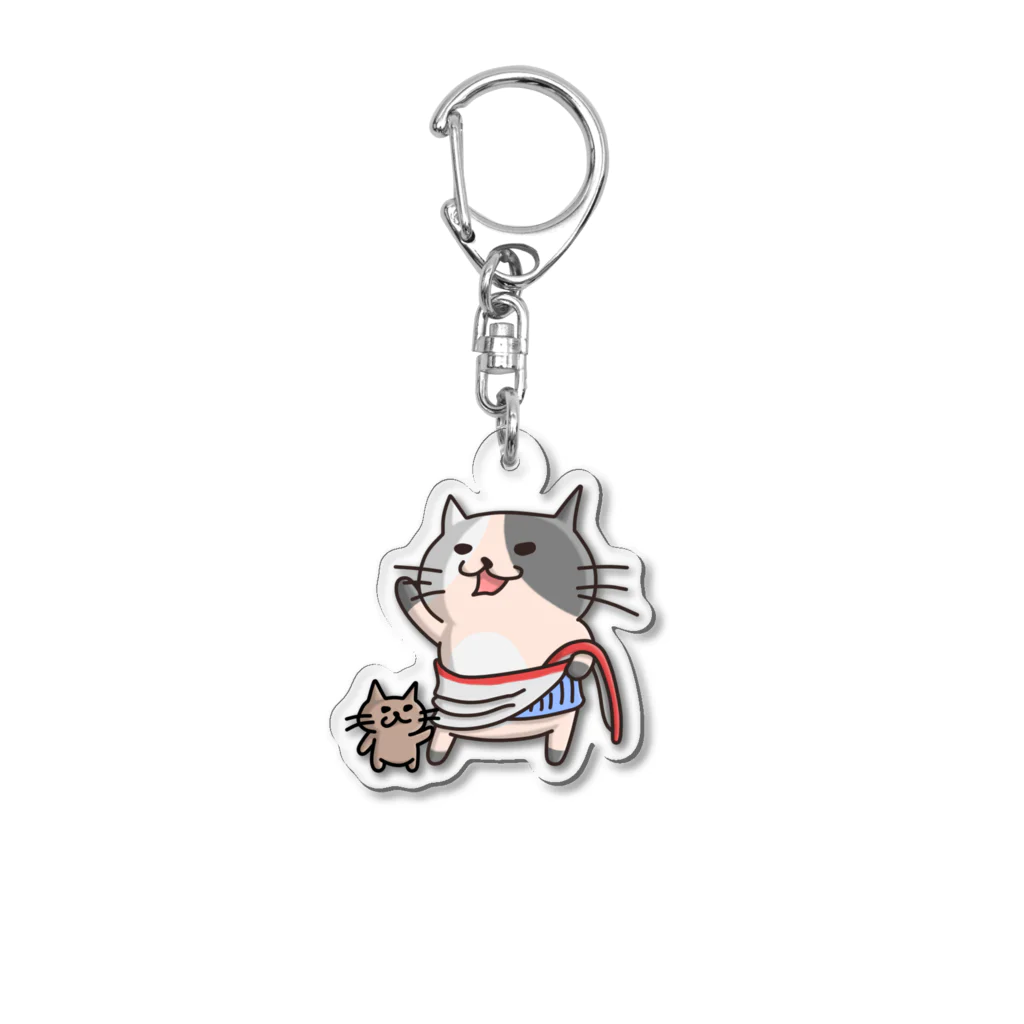 ひよこ男爵とまだむにゃんのにゃうぐすとぅす Acrylic Key Chain