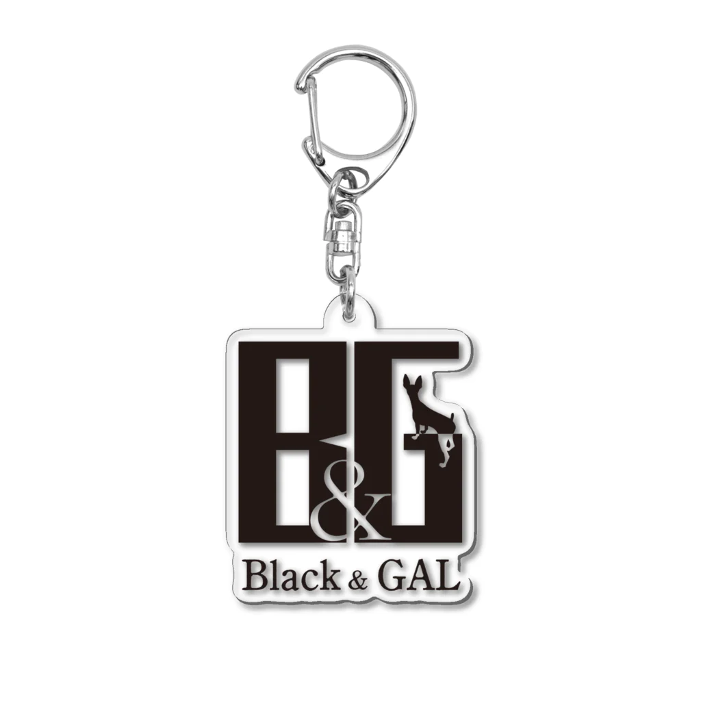 飛び出せ！ ささみショップのBlack & GAL Acrylic Key Chain