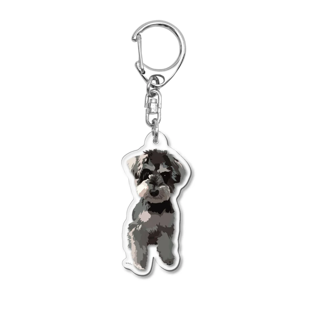 犬のイラスト屋さん　dog_illustのもこちゃん Acrylic Key Chain