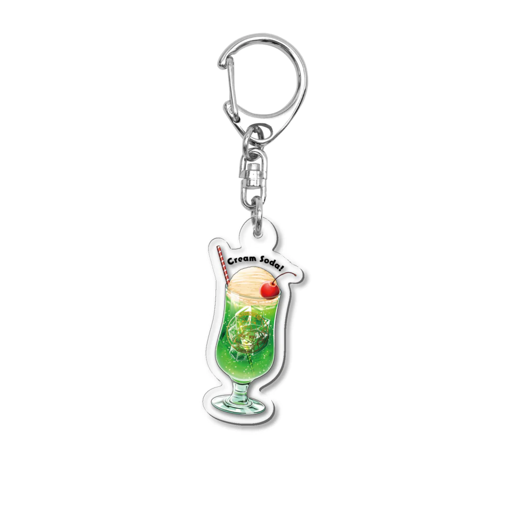 那菜風誌(ﾅﾅﾌｼ)★SDイラストレーターのNANAFUSHI NO OISHII ART：Cream Soda! Acrylic Key Chain