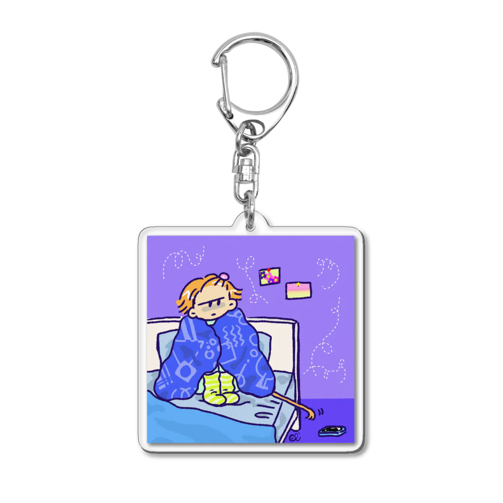 うみ工房・なかにしちさと　のめんどくさい娘 Acrylic Key Chain