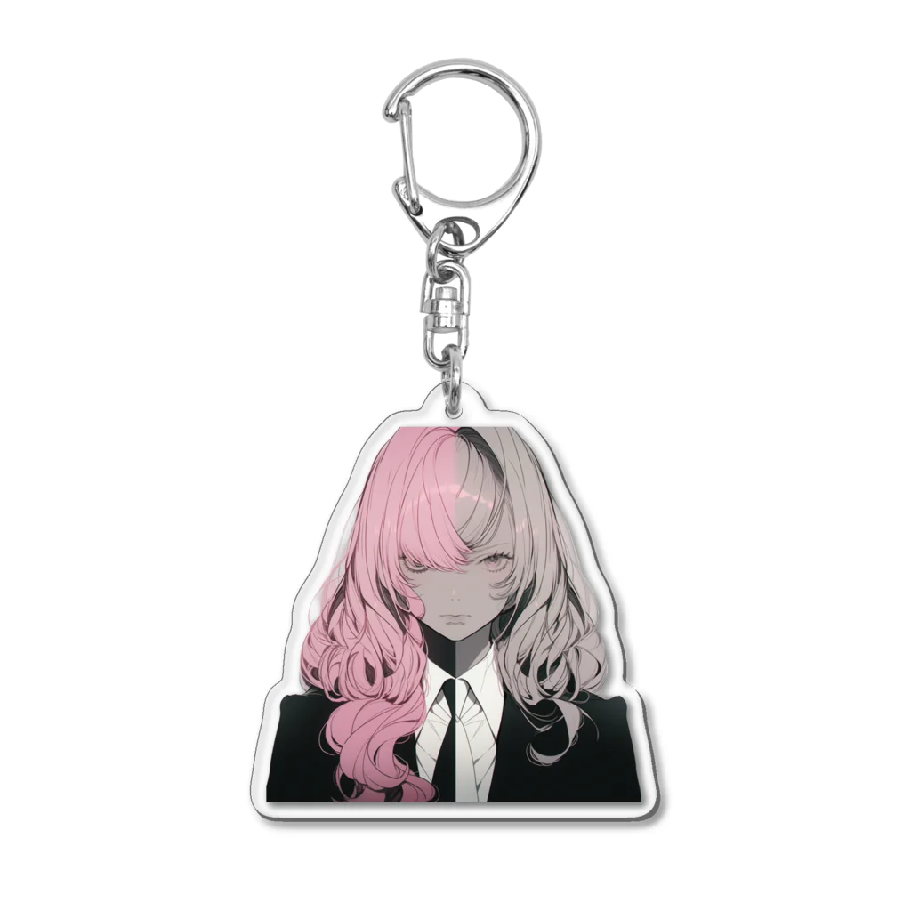 Ice Age Innovationsのblack suit girl Acrylic Key Chain