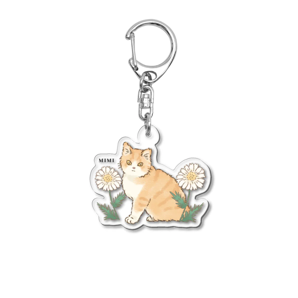 OHAYO CHAHANの男木島猫ずかんアクキー(ミミ) Acrylic Key Chain