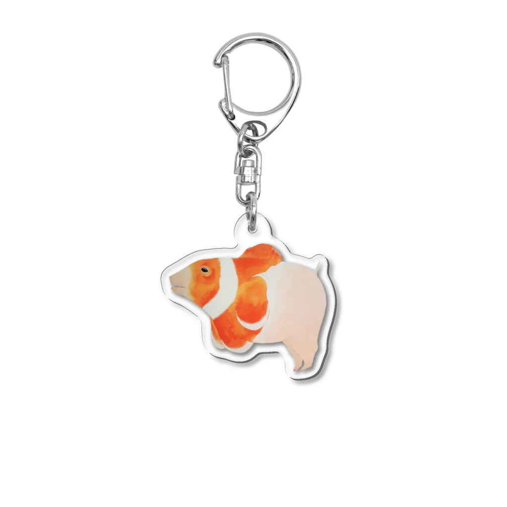 食べ過ぎのカクレブタノミ Acrylic Key Chain