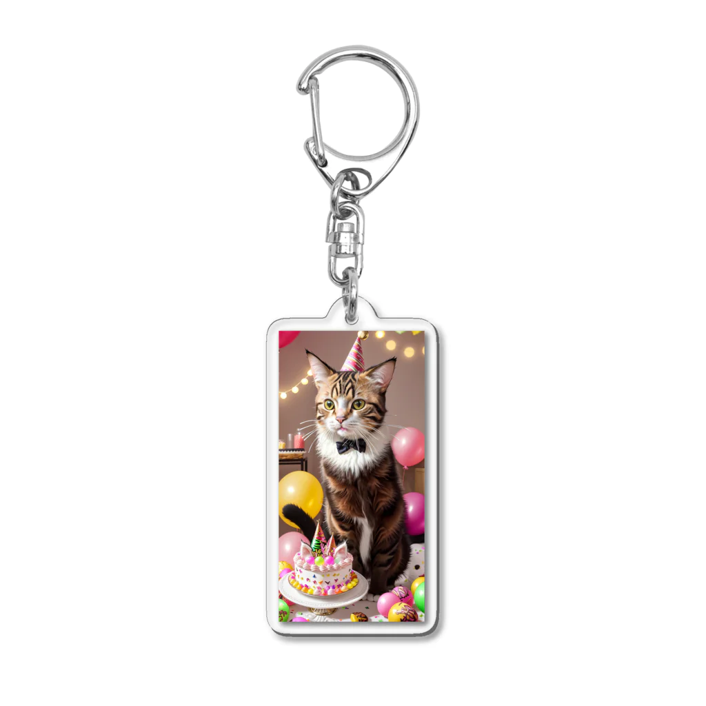 ukeroのパーティーキャット265 Acrylic Key Chain