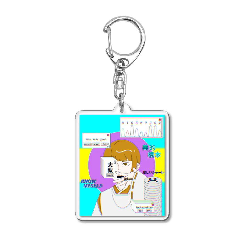 Fuseji shopの蒸気波風祓 Acrylic Key Chain