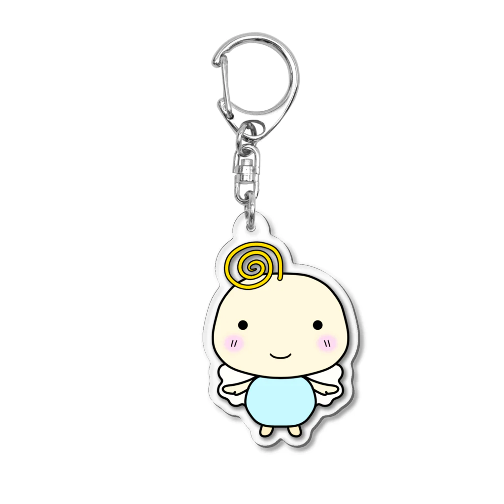 にゃはは♪屋のぐるぐる天使ちゃん Acrylic Key Chain