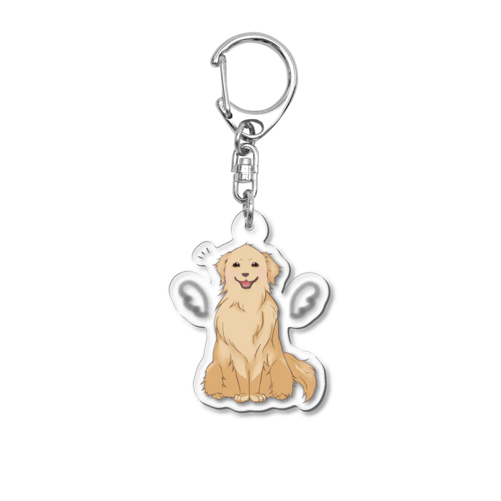 犬だもん。ゴールデンレトリバーの犬だもん。 Acrylic Key Chain