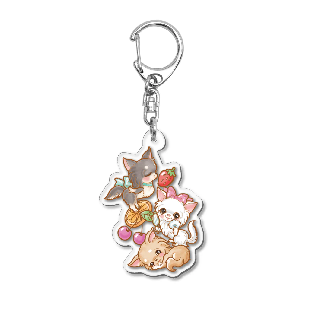 あとりえピノコのフルーティーちわわん Acrylic Key Chain