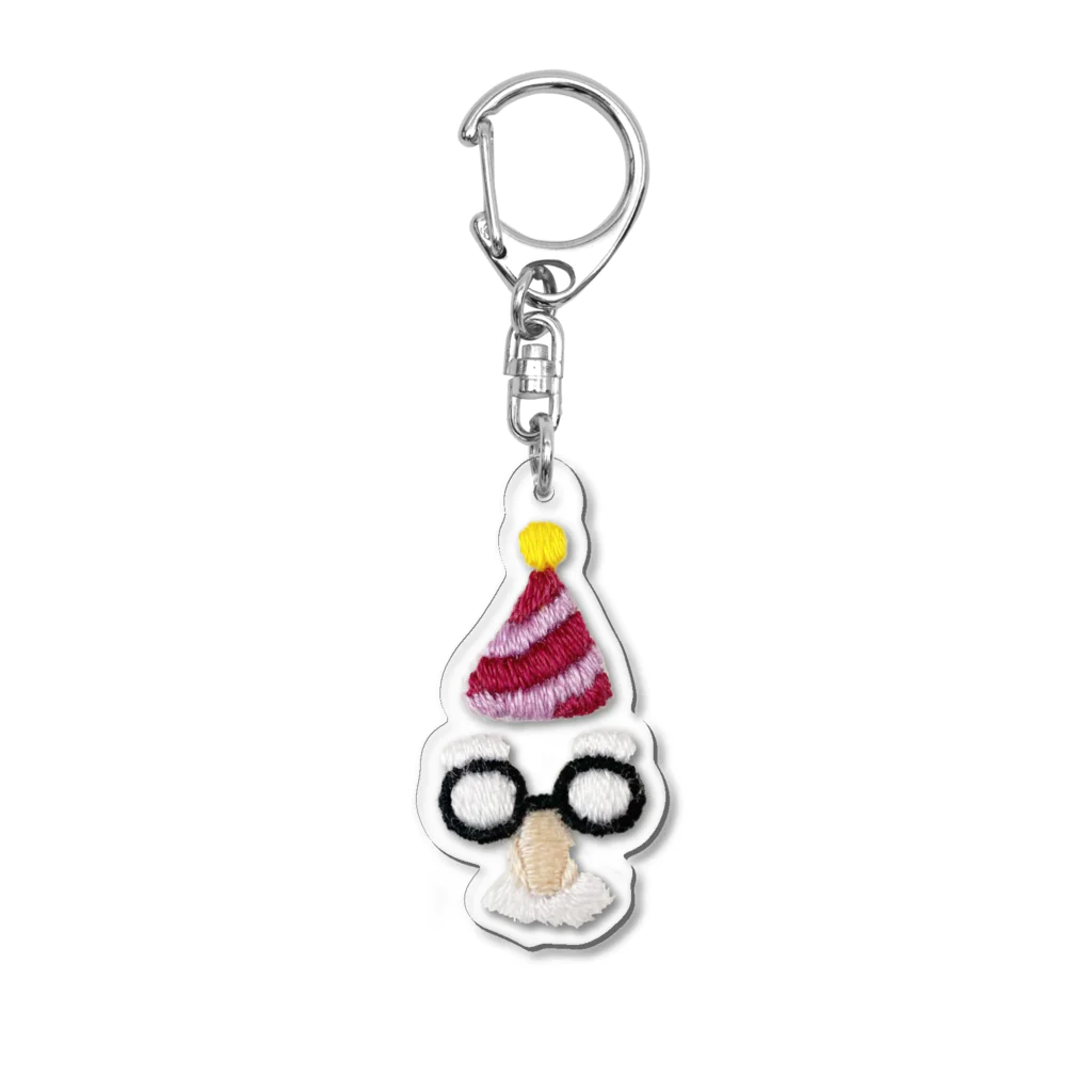 Rico accessoriesのパーティーグッズ鼻メガネ（ストライプ） Acrylic Key Chain