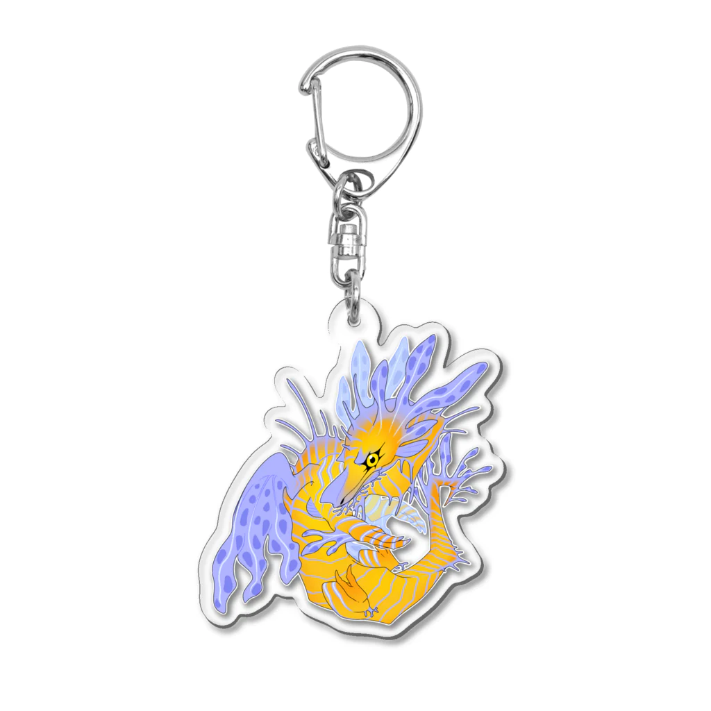 menrui_alphaのリーフィードラゴンちゃん Acrylic Key Chain