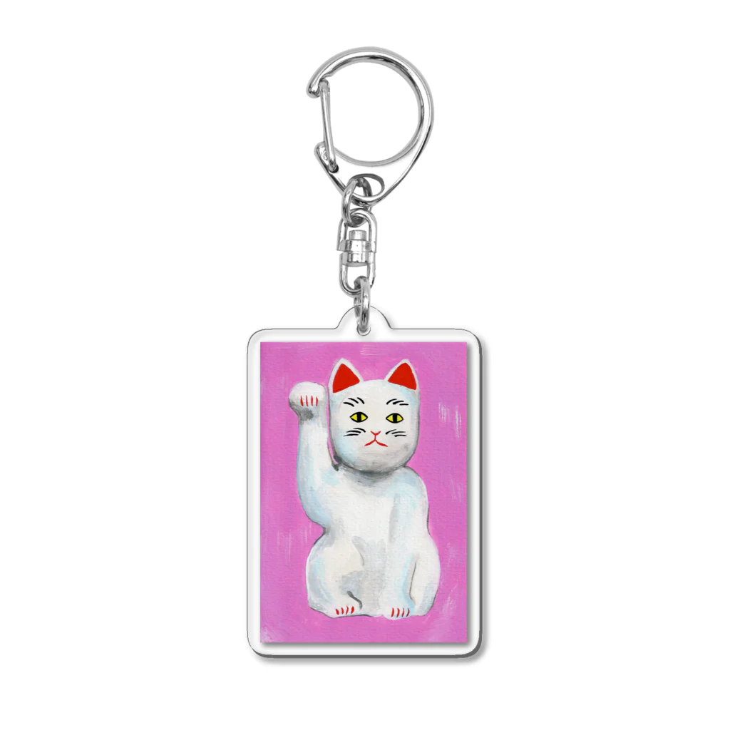 Norinの80's ポップ　まねきねこ Acrylic Key Chain