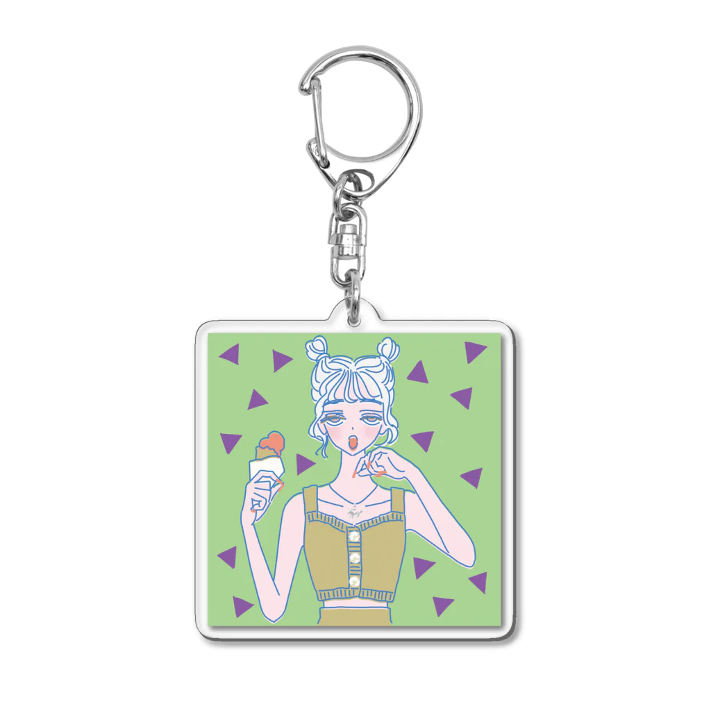 sakuma asanaの黄道十二星座女子図♑️山羊座 Acrylic Key Chain