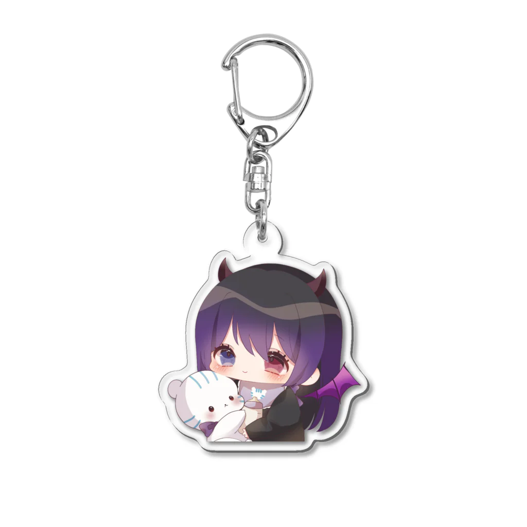 悪魔たぬきの黒娘の販売店！のベビ黒ちゃん2！ Acrylic Key Chain