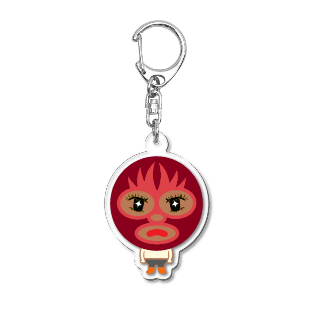 ぴぃまんの、たぶんお店のTabun Fukumen Wrestler Acrylic Key Chain