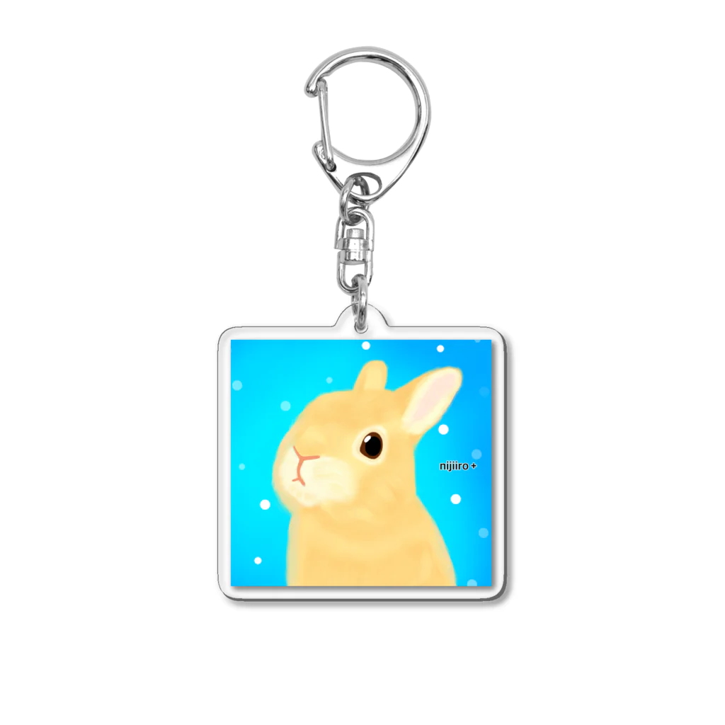 虹色PLUSの夏色キュートなウサギちゃん Acrylic Key Chain