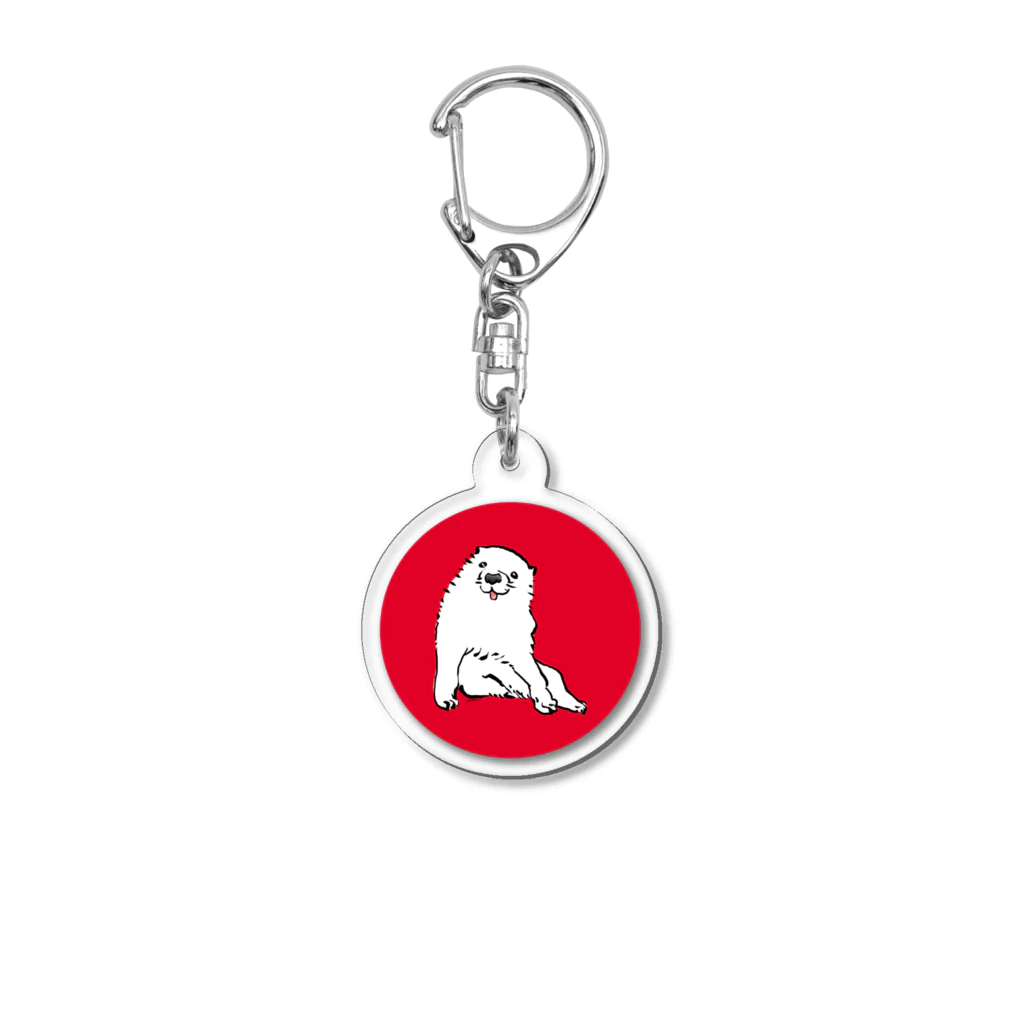 ふくふく商店の長沢芦雪の「あの犬」※日の丸バージョン Acrylic Key Chain