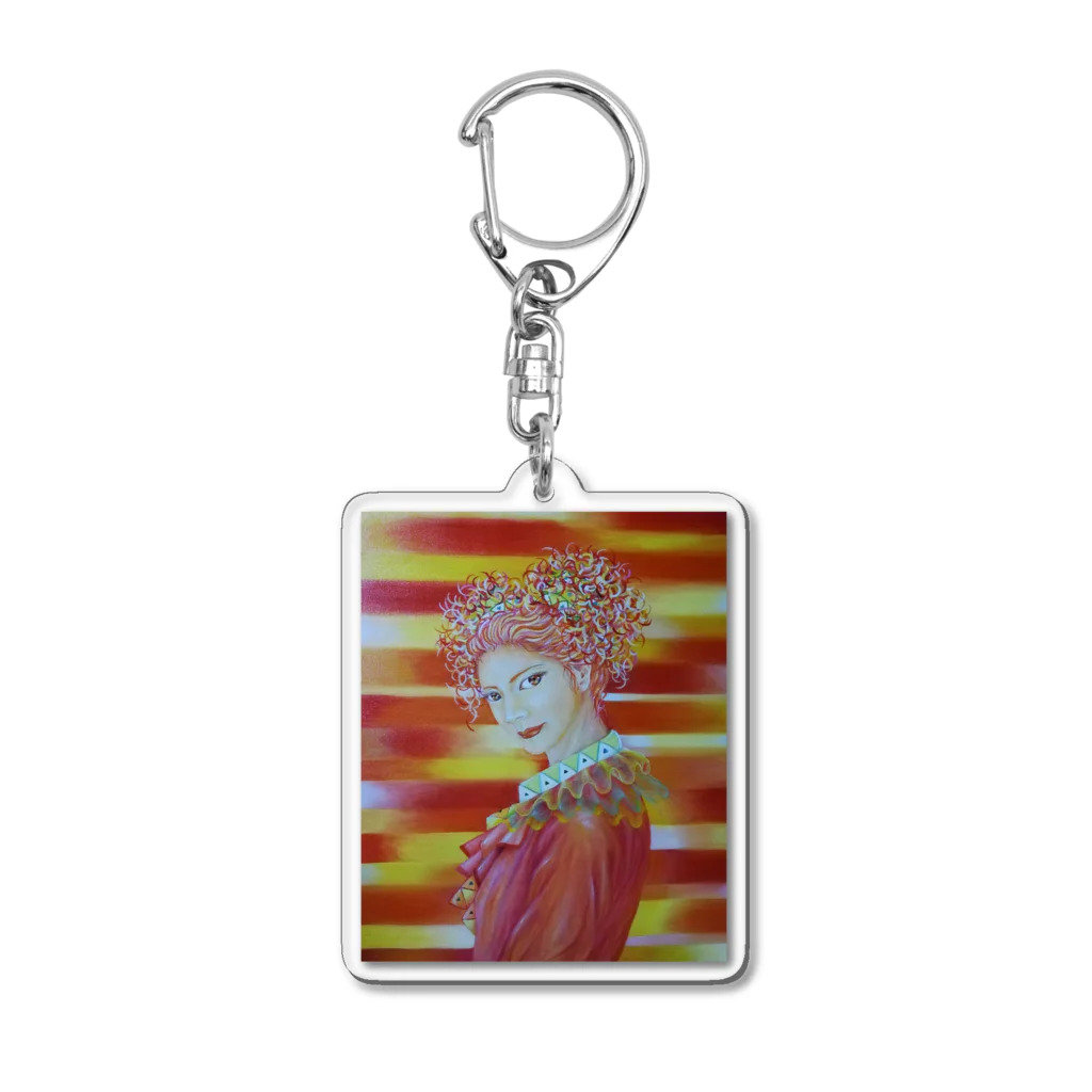 Happy Circusのハッピークラウン4・woman Acrylic Key Chain