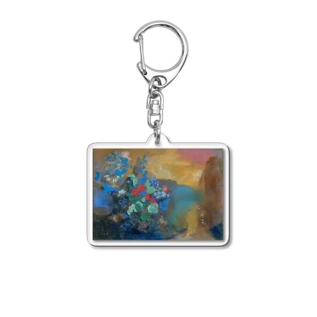 世界美術商店の花の中のオフィーリア / Ophelia among the Flowers Acrylic Key Chain