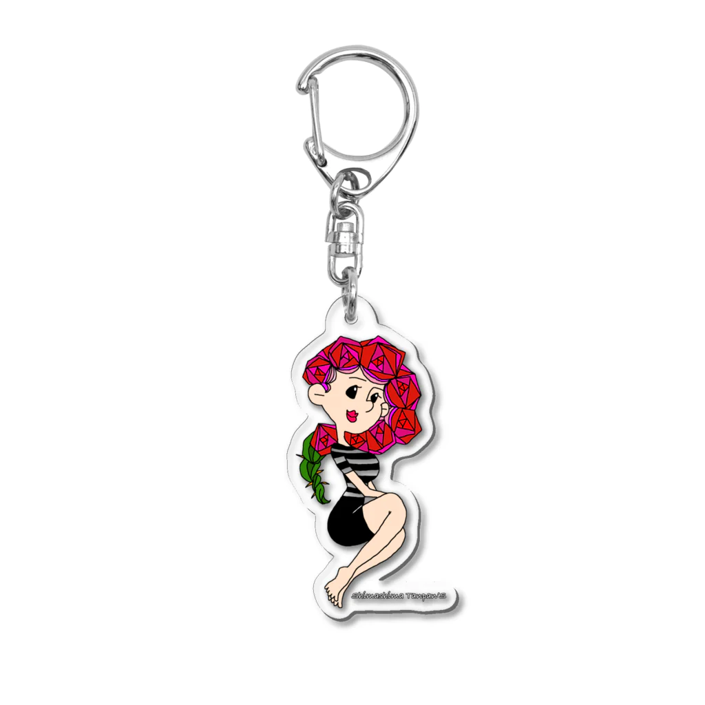 ShimashimaTanpan'sの薔薇 Acrylic Key Chain