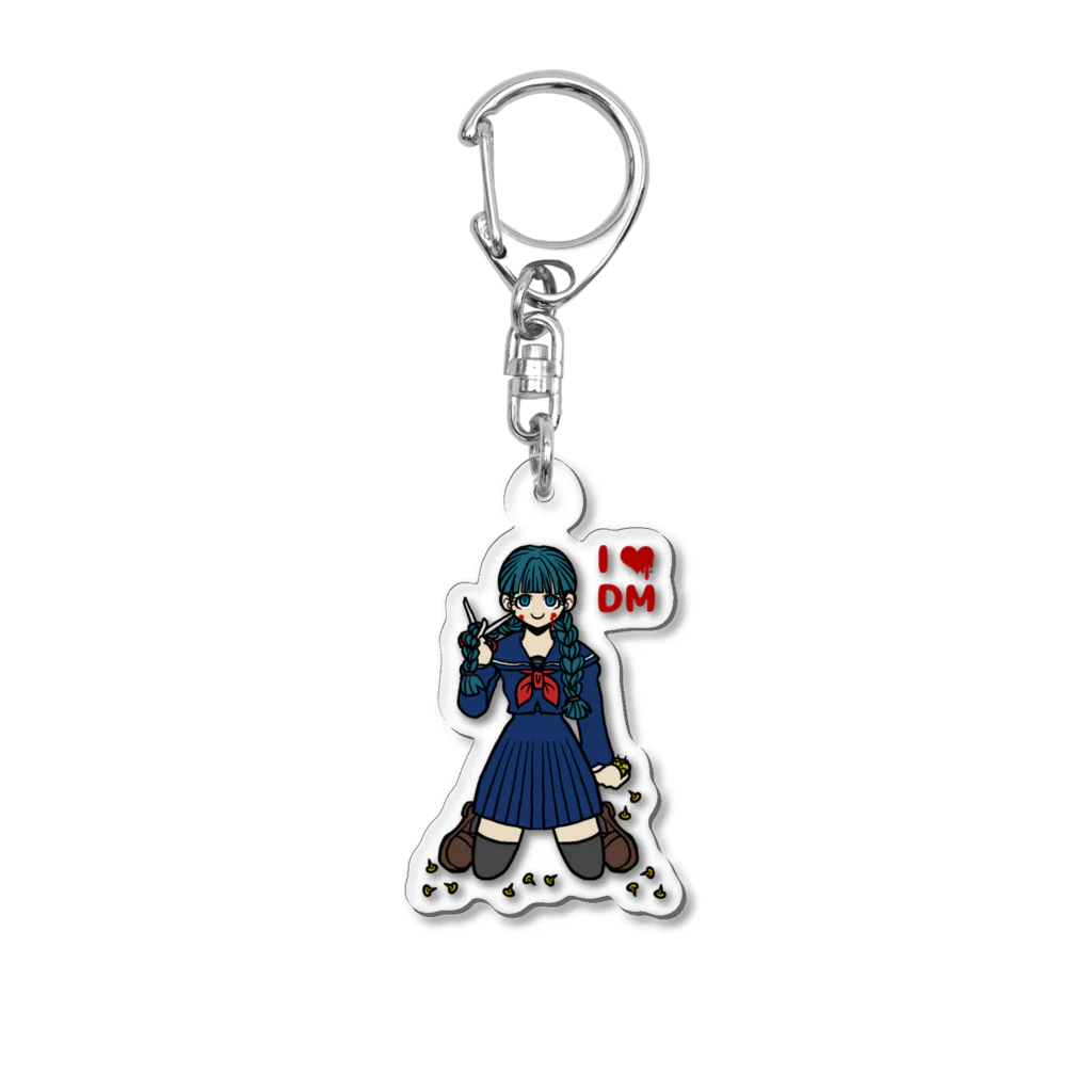 モグラノアナのデスマッチガール　女学生 Acrylic Key Chain