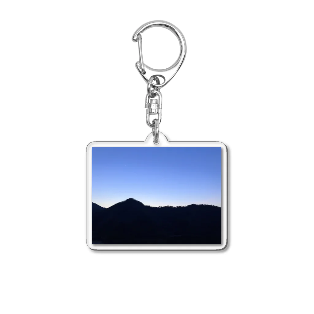 Dali13のAzure Twilight Glow of Japan's Rural Mountain Ranges アクリルキーホルダー