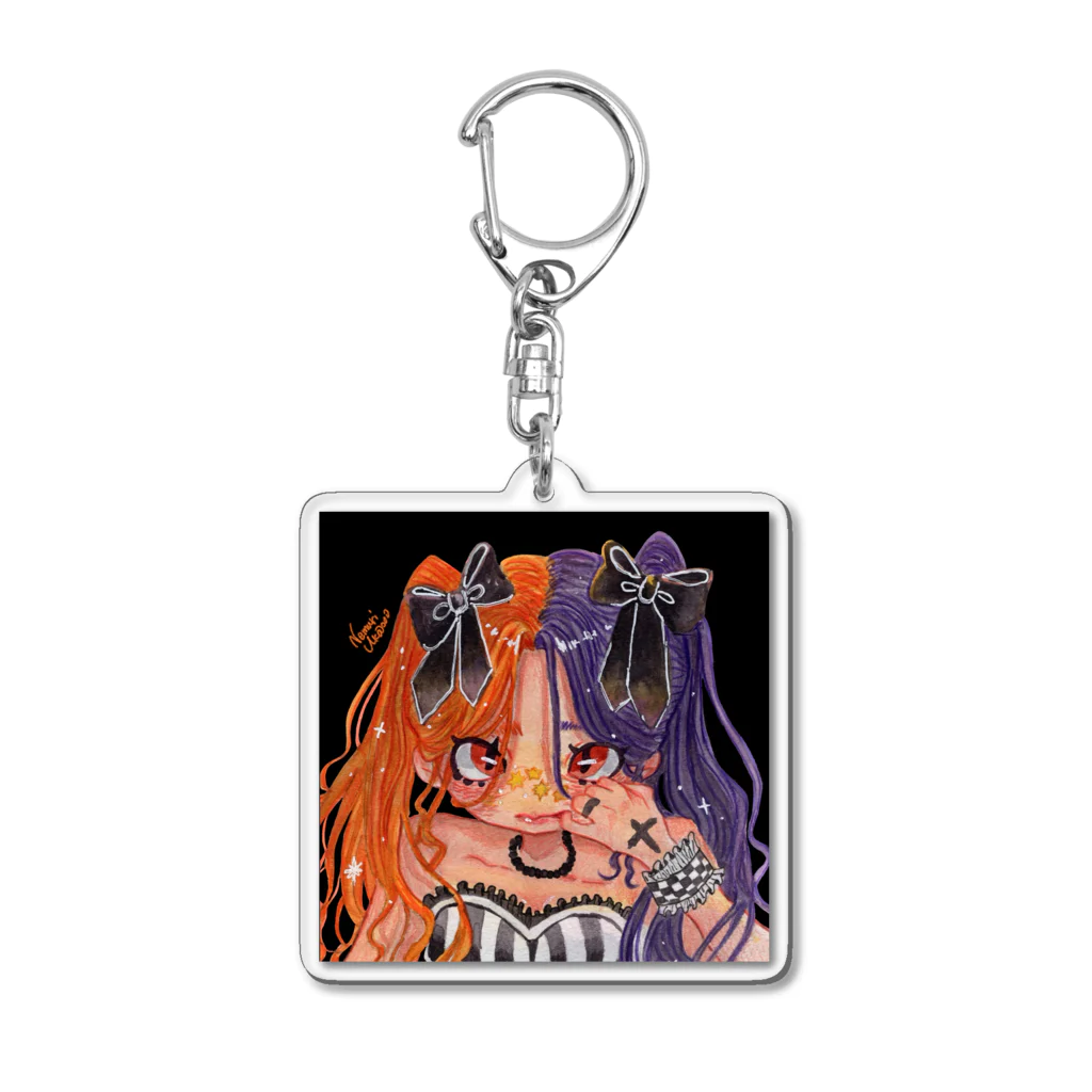 ねむり うか.｡oOのツインテール 女の子 Acrylic Key Chain