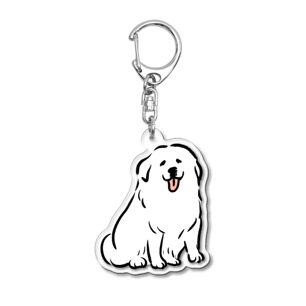 ぺろぺろぺろぺろ【せいこせんせい】のグレートピレニーズ【せいこせんせい】犬 Acrylic Key Chain