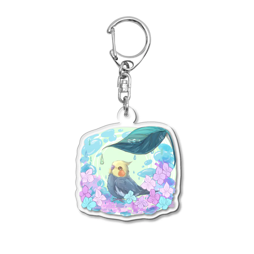 らる_haruの雨宿りオカメ Acrylic Key Chain