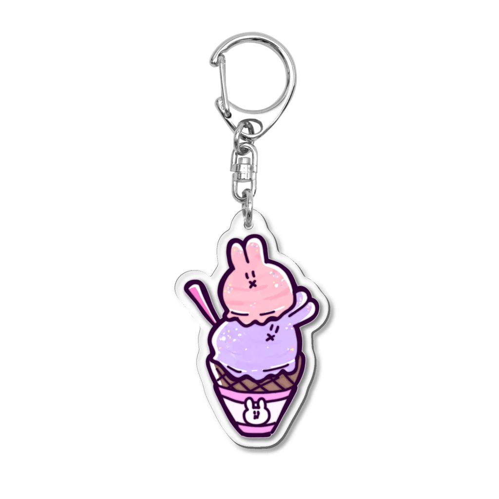 うさちゃんのうさちゃんアイス Acrylic Key Chain