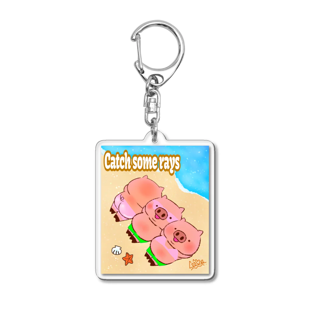 らぶしーわーるど🐽🤪のバカンスとん助 Part2 Acrylic Key Chain