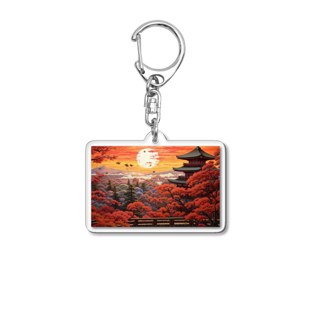 News US Suzuri Storeの京都風の浮世絵 其の壱 Acrylic Key Chain