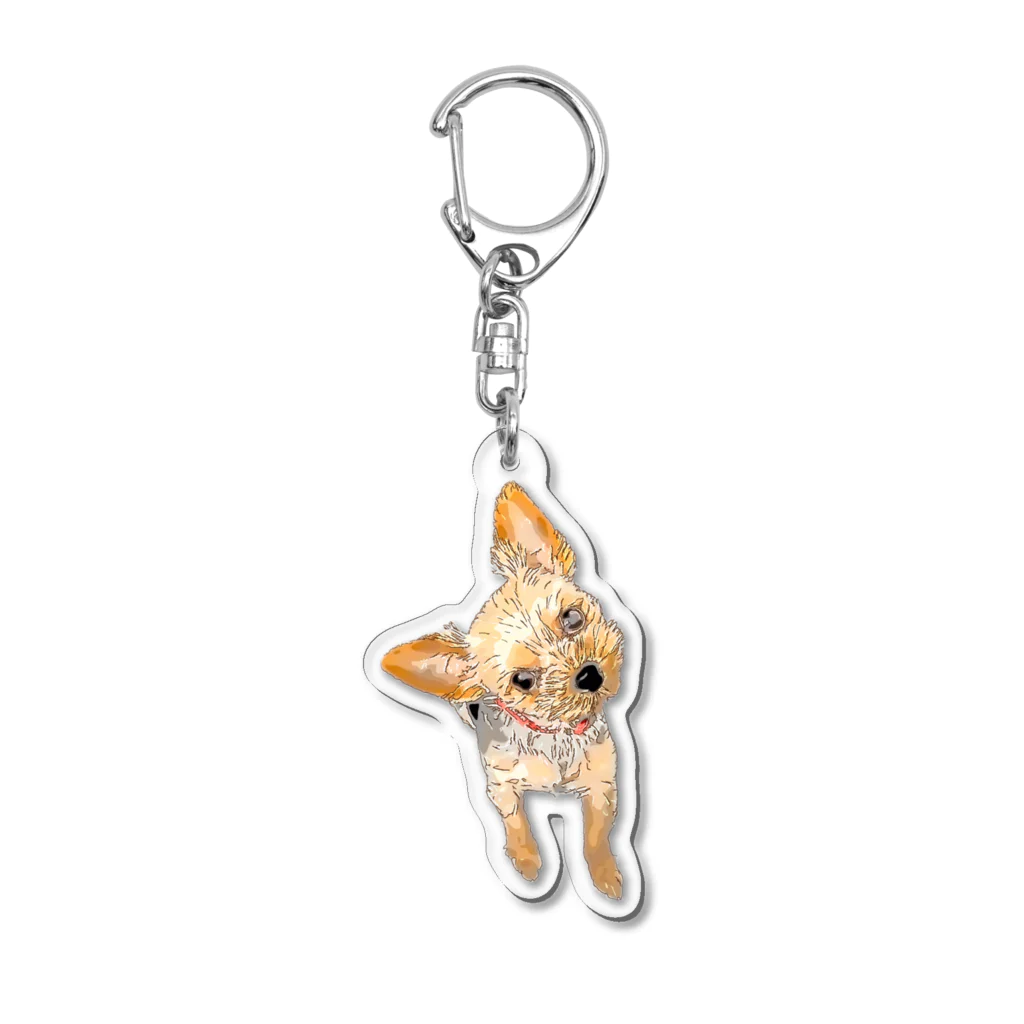 c_h_u_nのくびかしげヨーキー2 Acrylic Key Chain