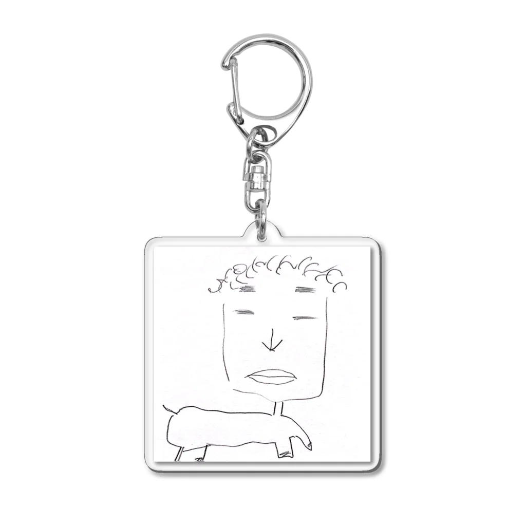 Finの競馬好きのFinの絵 Acrylic Key Chain