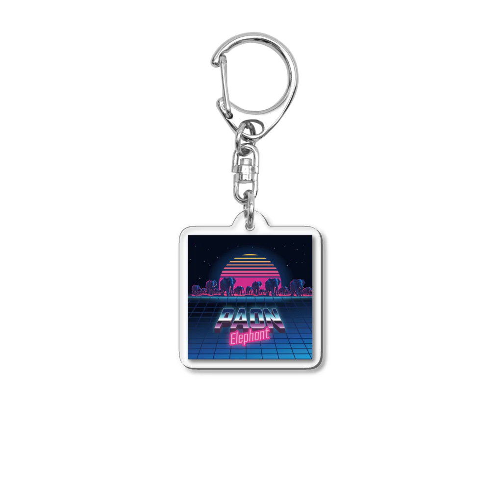 pieni meriのSynthwave_PAON Acrylic Key Chain