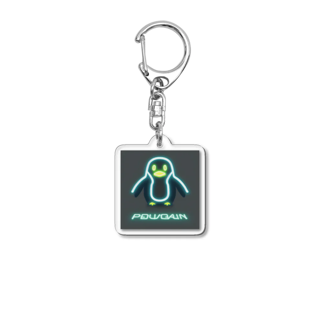 ペンギンとネオンとサイバーのサイバーペンギンシリーズ２ Acrylic Key Chain