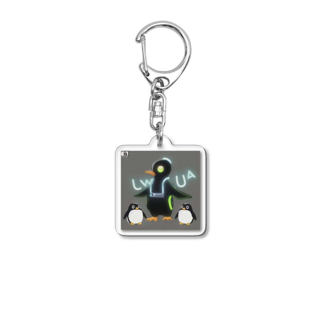 ペンギンとネオンとサイバーのサイバーペンギンシリーズ３ Acrylic Key Chain