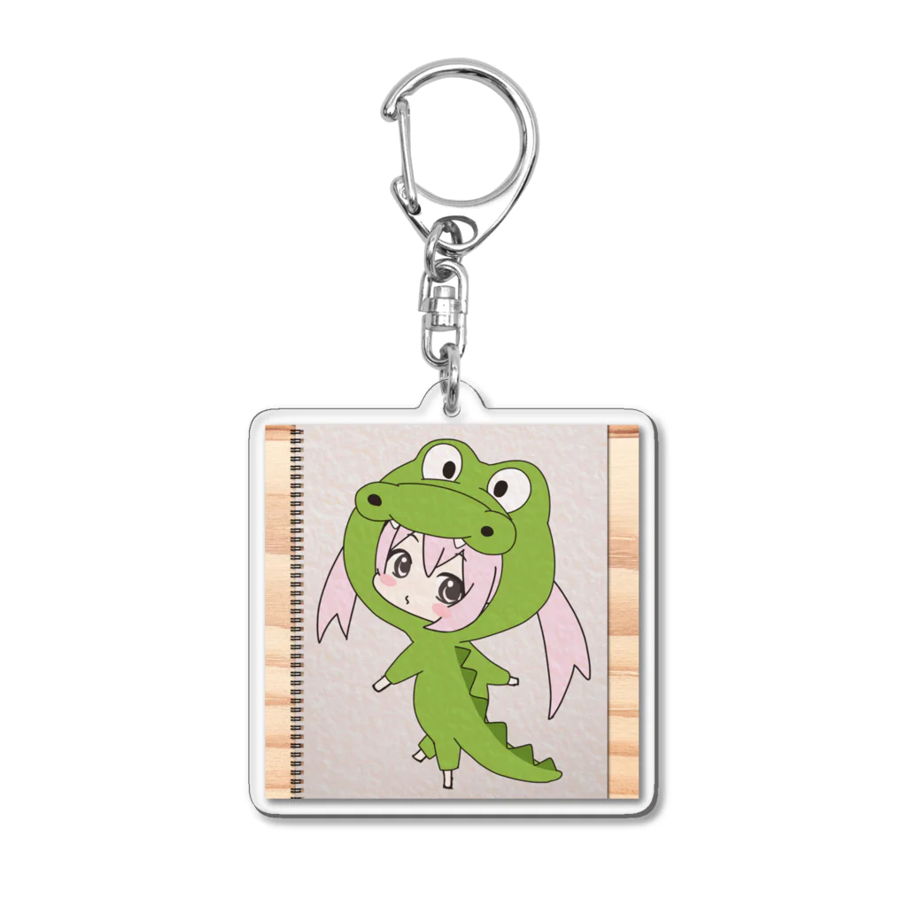 ハム（にる）のきぐるみのーと(ワニ)1 Acrylic Key Chain